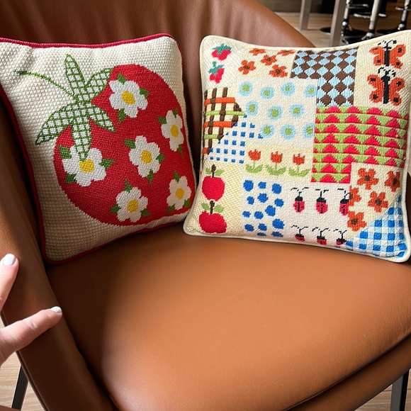 Vintage Accents Vintage Kitschy Crossstitch Pillows Poshmark